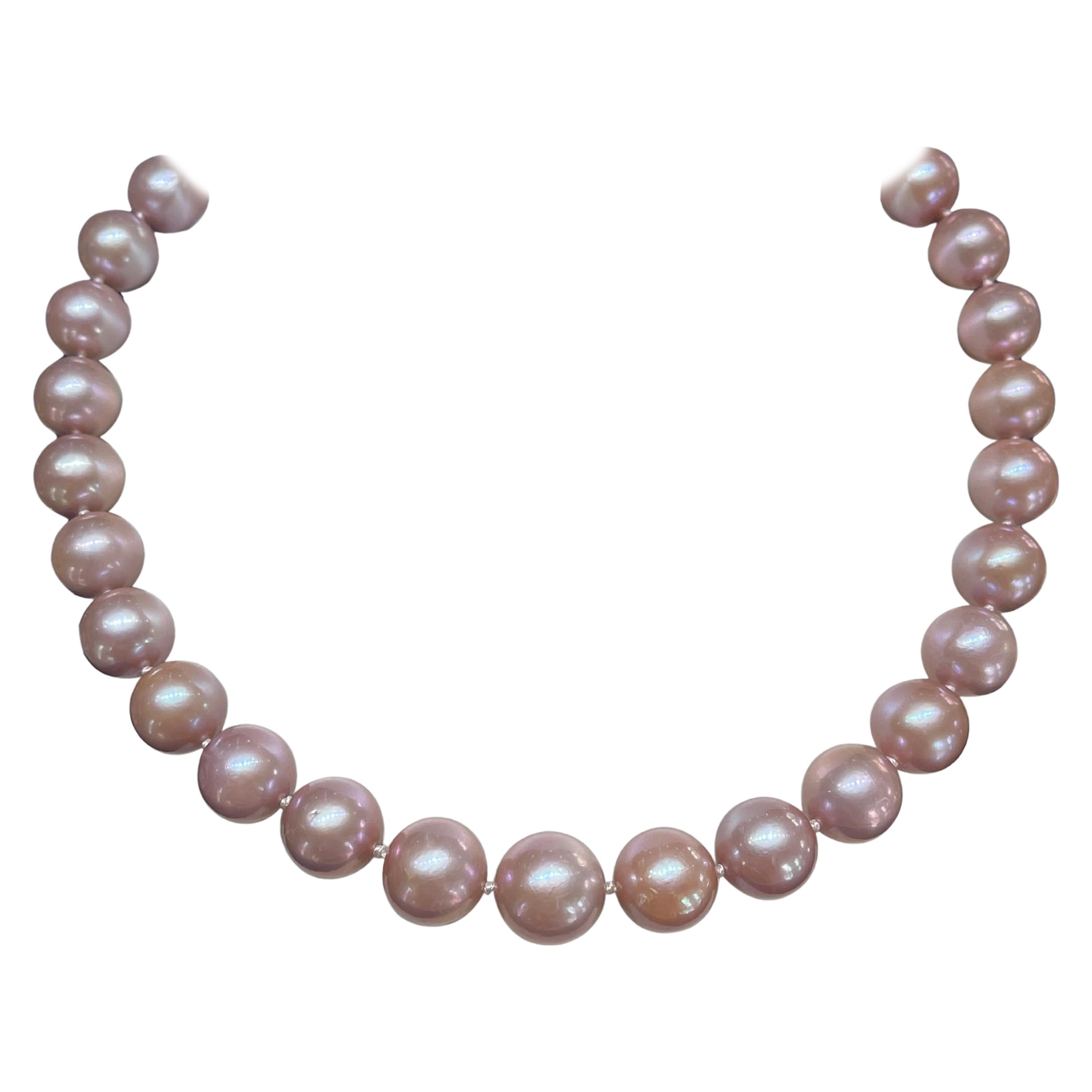 14K Yellow Gold Freshwater Edison Natural Pink Pearl Necklace