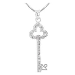 Lovely 0.23ct Diamonds Pendant in 9K White Gold (Chain not Included)