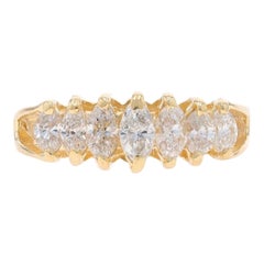 Gelbgold-Diamantring mit sieben Steinen - 14k Marquise 1,00ctw