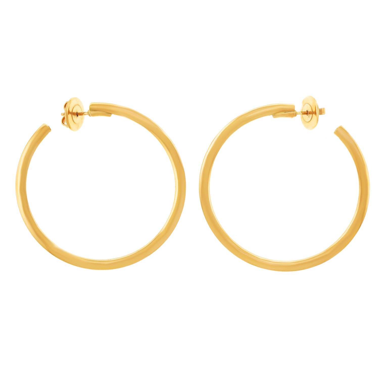 Bucherer Gold Hoop Earrings For Sale