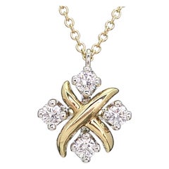 18k Platinum Tiffany & Co. Diamond Schlumberger Lynn Necklace i15017
