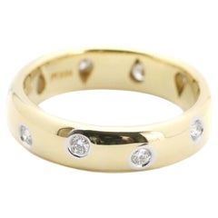 TIFFANY & Co. Etoile 18K Gold Diamond Band Ring 5.5 