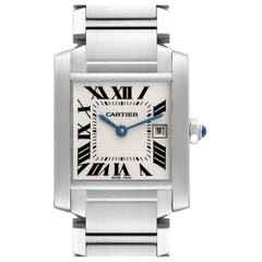 Cartier Tank Francaise Midsize Steel Ladies Watch W51011Q3