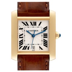 Cartier Tank Francaise Large Yellow Gold Automatic Mens Watch W5000156