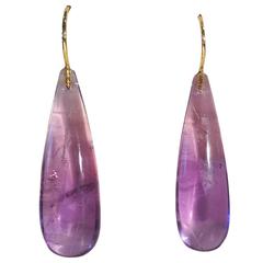 Amethyst Gold Drop Earrings