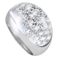 Cartier Whiting Bague en or blanc 18 carats 1,0 ct de diamant et cristal de roche