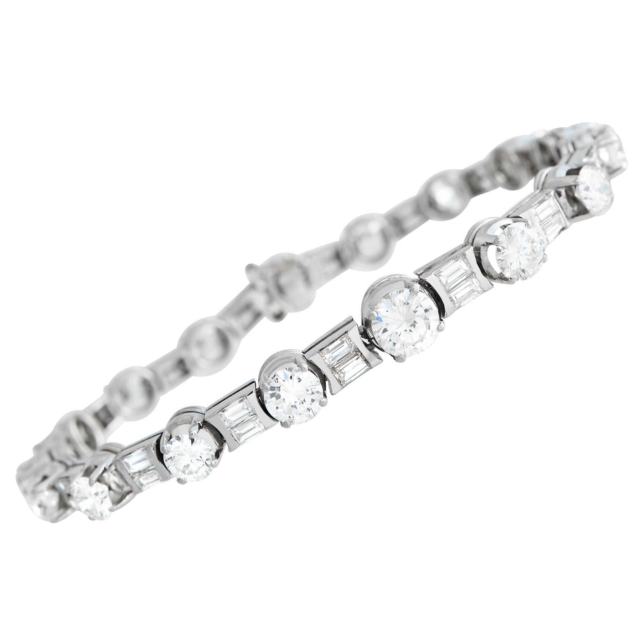 Platinum 10.13ct Diamond Bracelet