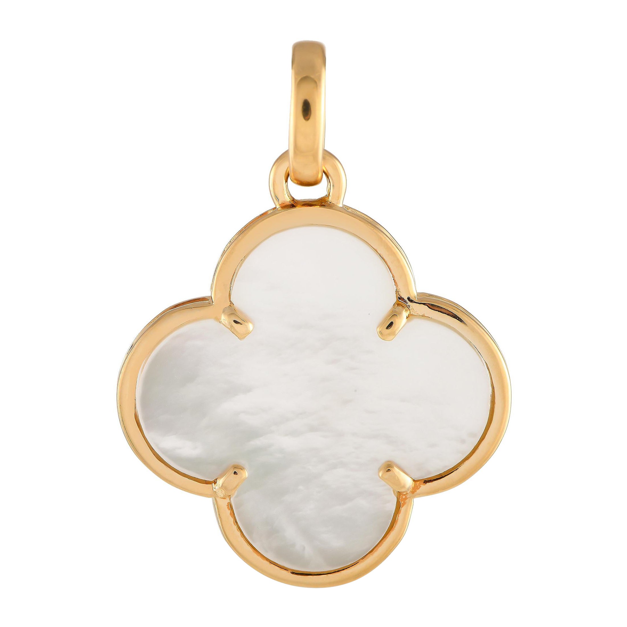 Van Cleef & Arpels Alhambra 18K Yellow Gold Mother of Pearl Pendant