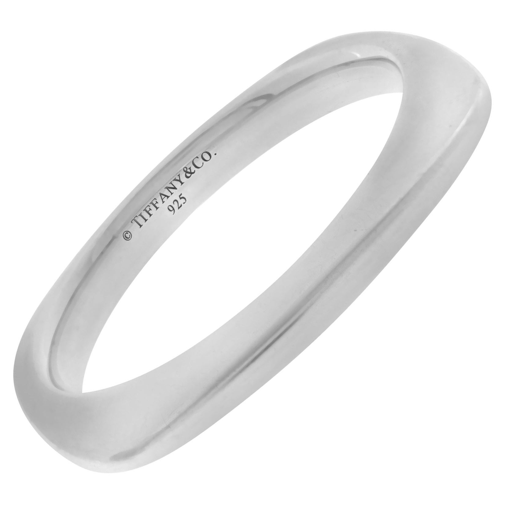 Tiffany & Co. cushion square sterling silver bangle bracelet For Sale