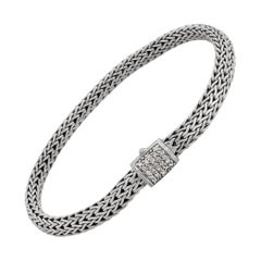 John Hardy diamond sterling silver bracelet