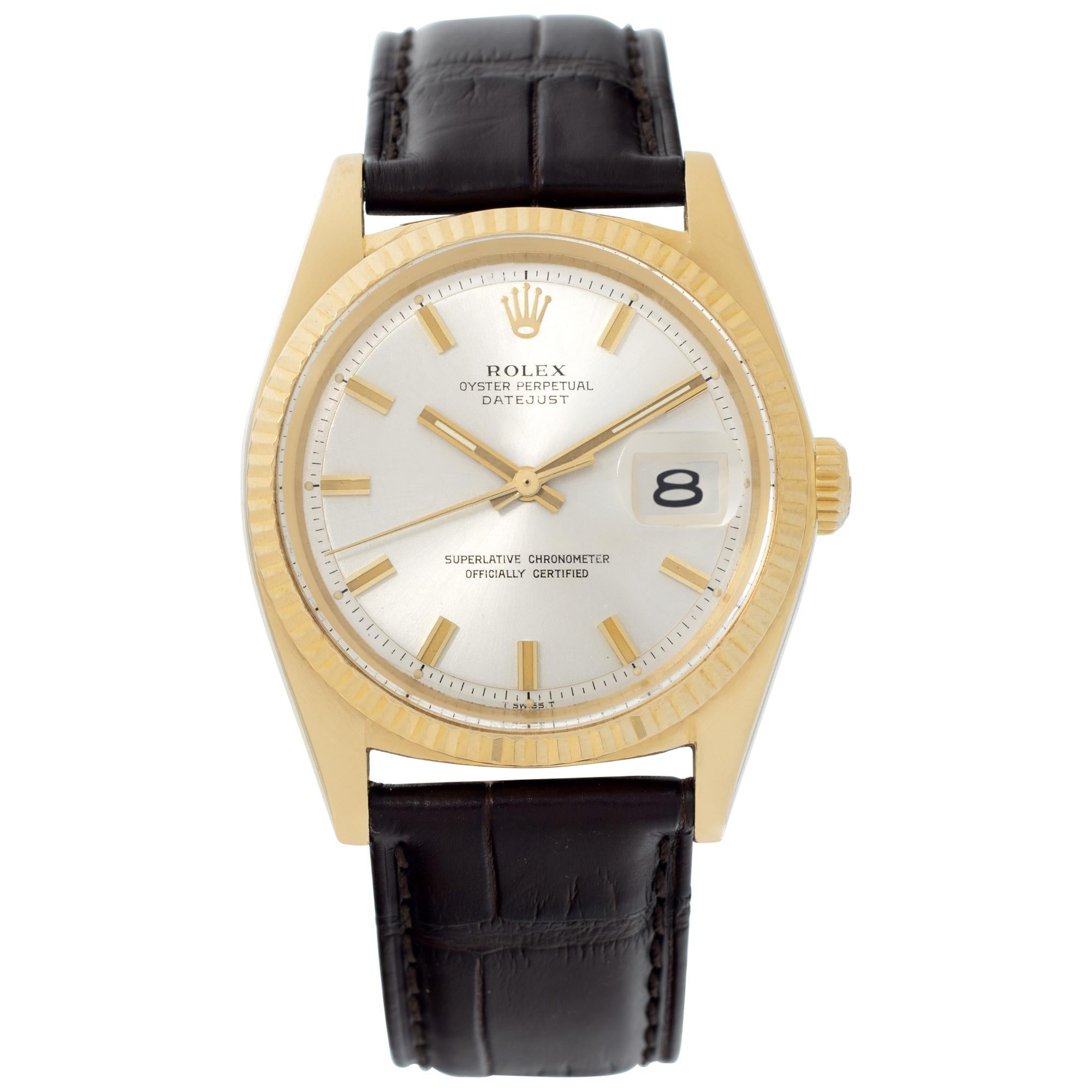 Rolex Datejust 14k yellow gold Automatic Wristwatch Ref 1601 For Sale