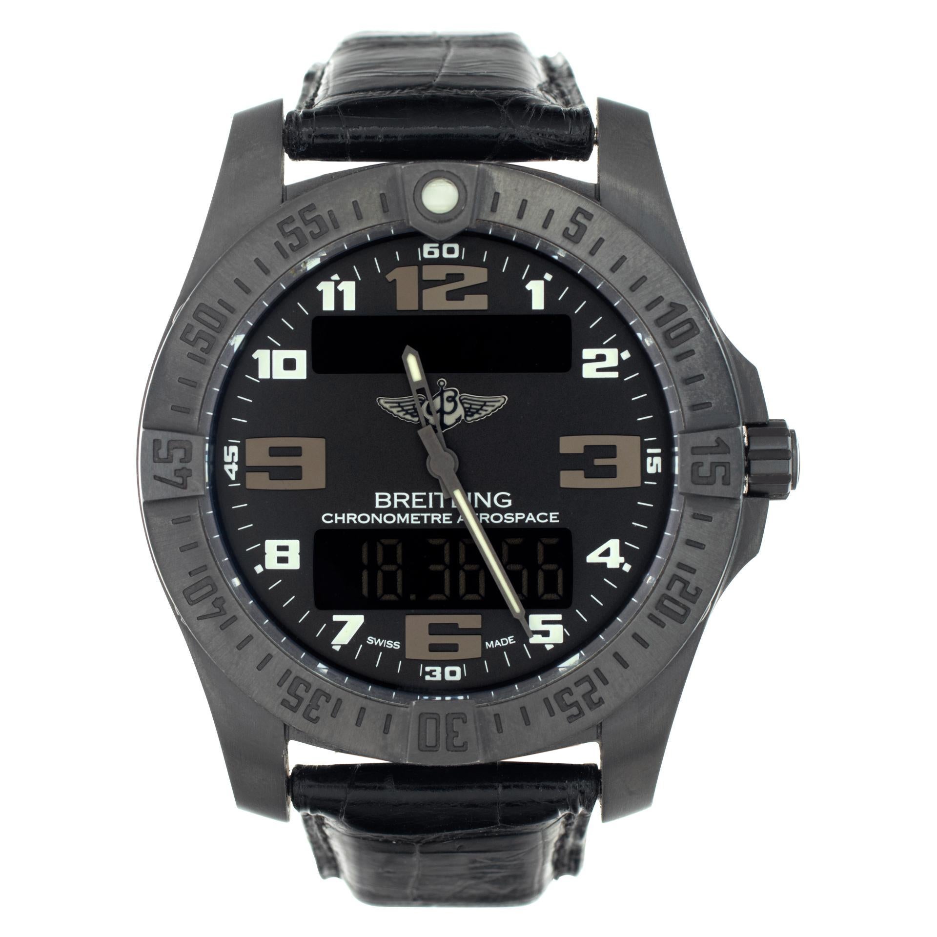 Breitling Aerospace Evo Night mission SuperQuartz Quartz Wristwatch Ref V79363 For Sale