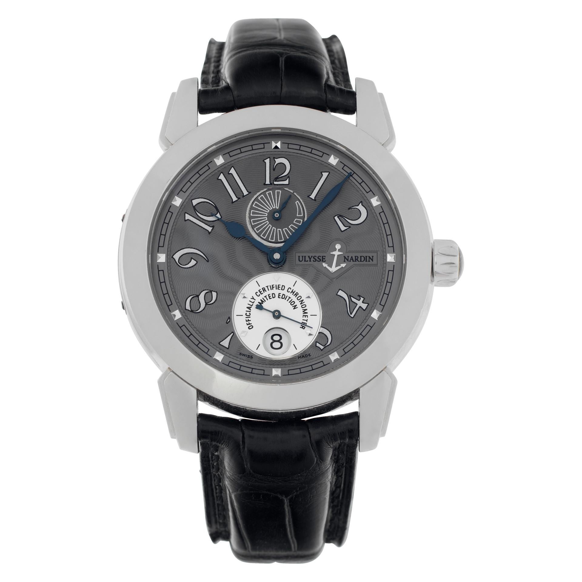 Ulysse Nardin Ulysse I platinum Automatic Wristwatch Ref 279-82 For Sale