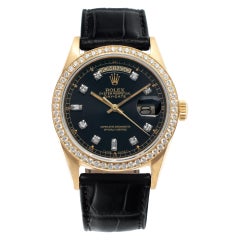Retro Rolex Day-Date 18k yellow gold Automatic Wristwatch Ref 18038