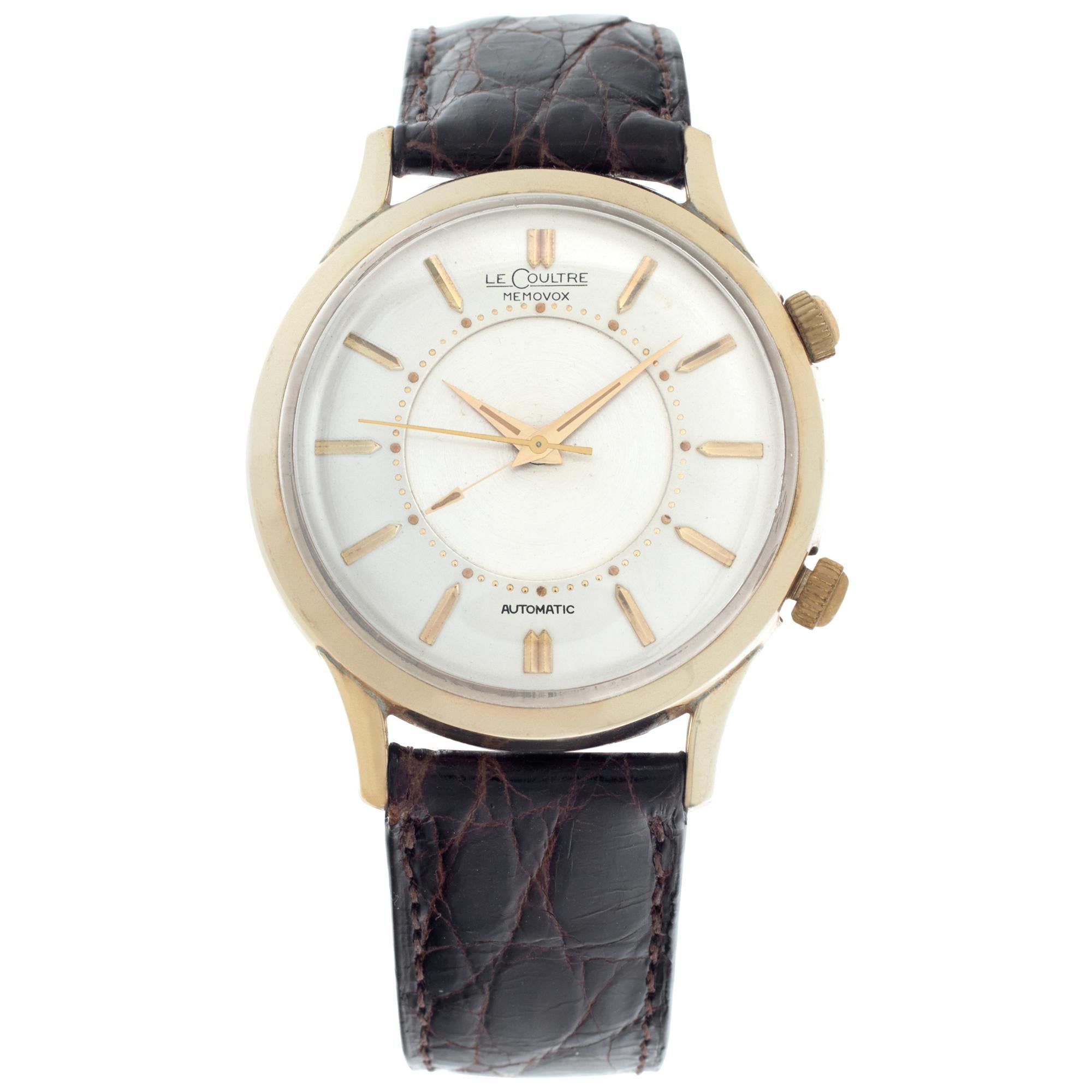 LeCoultre Memovox 10k gold Automatic Wristwatch Ref 2265 For Sale