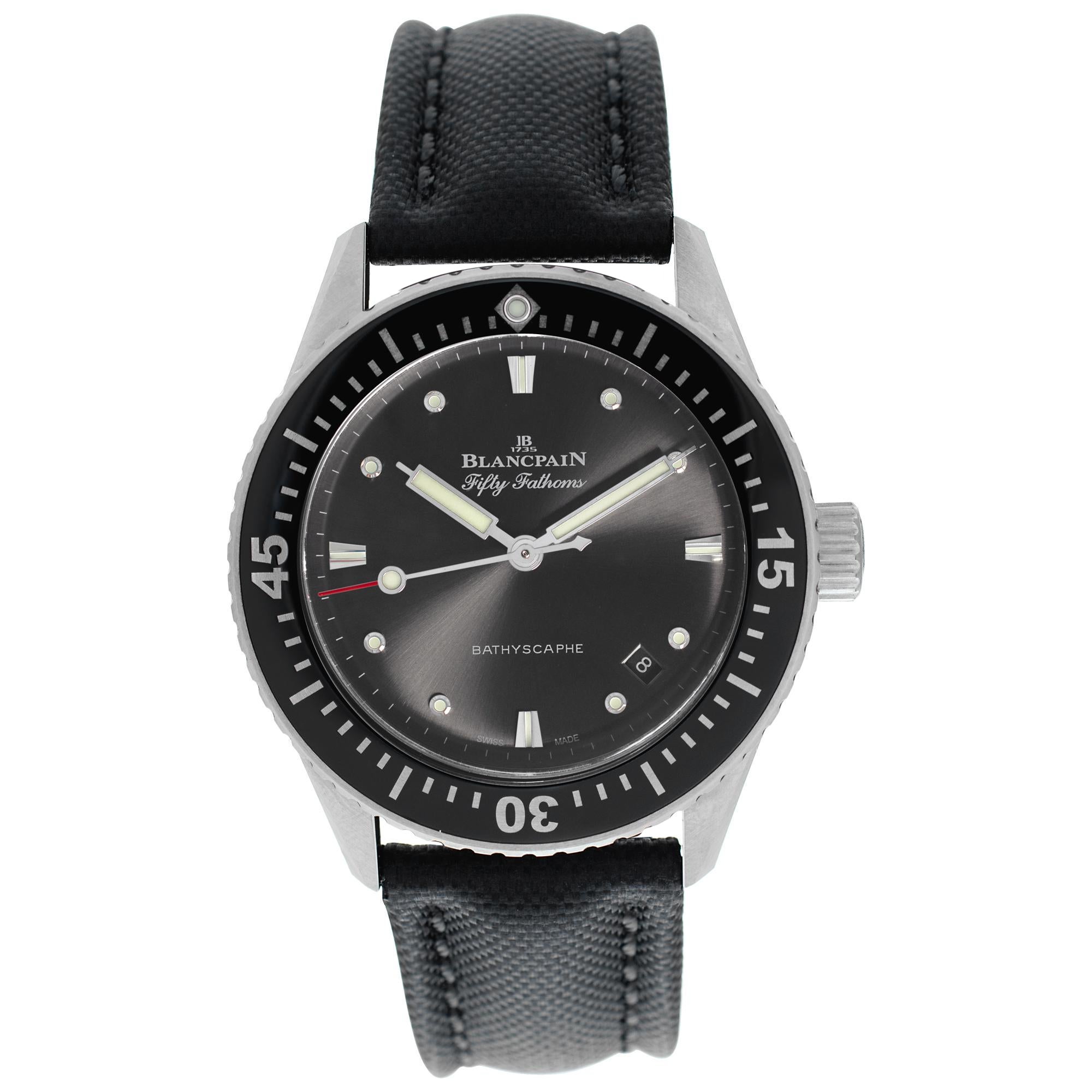 Blancpain Fifty Fathoms "Bathyscaphe" stainless steel Automatic Wristwatch For Sale