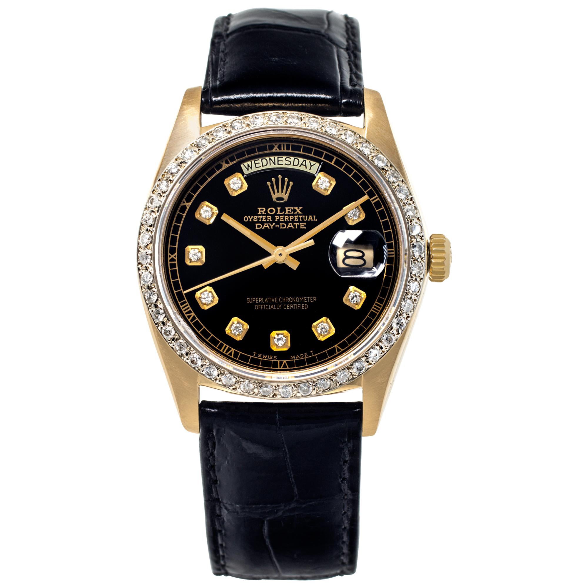 Rolex Day-Date 18k yellow gold Automatic Wristwatch Ref 18038 For Sale
