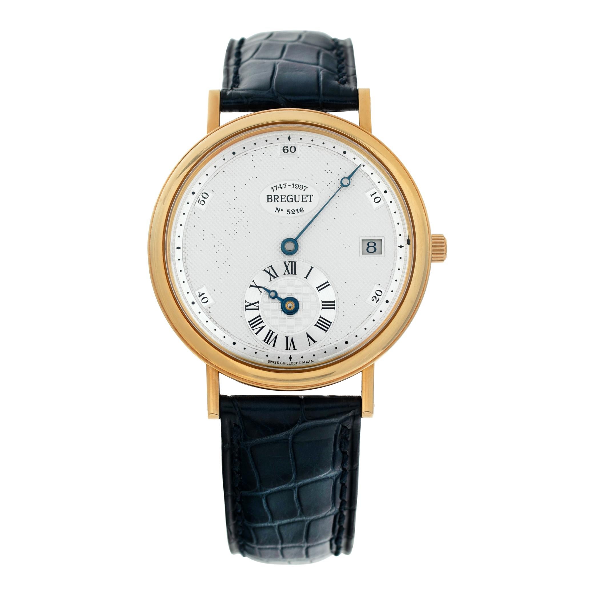 Breguet Regulator 18k yellow gold Automatic Wristwatch Ref 1747 For Sale