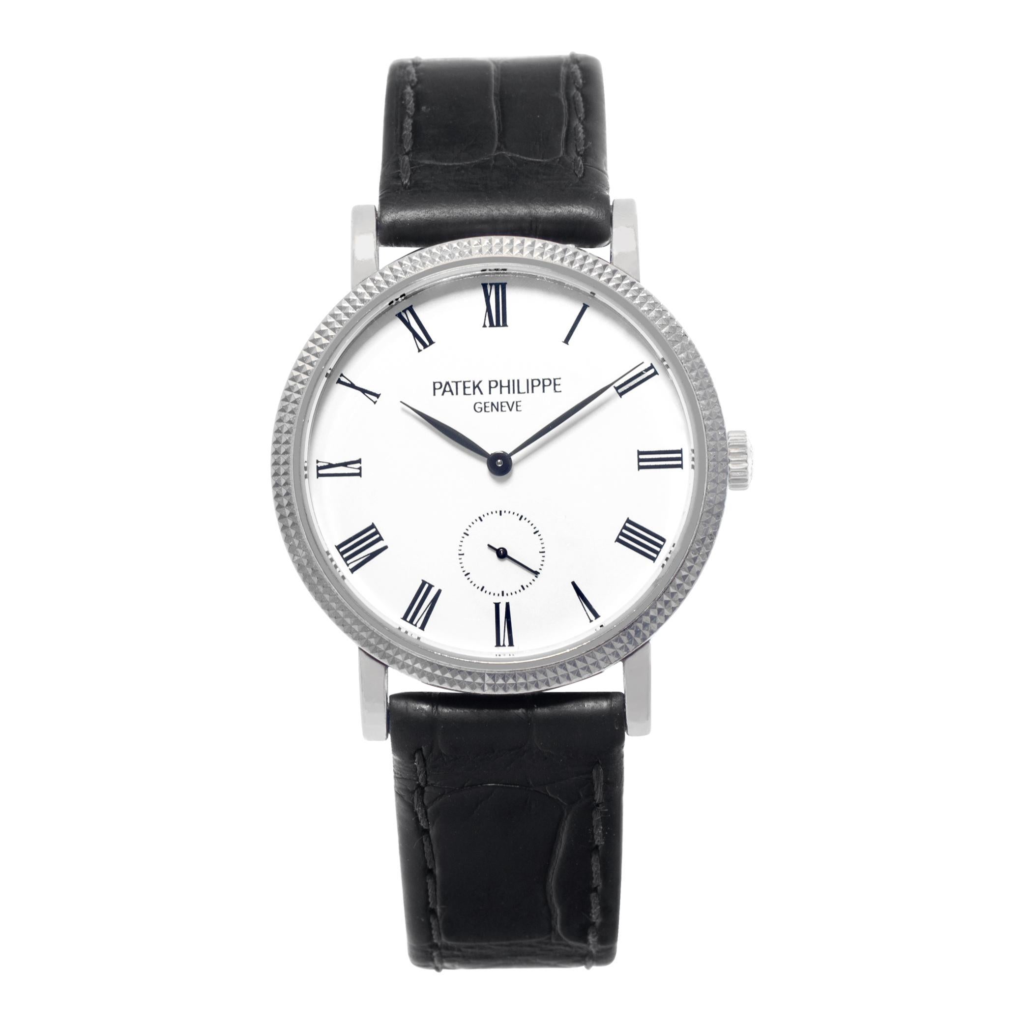 Patek Philippe Calatrava 18k white gold Manual Wristwatch Ref 7119