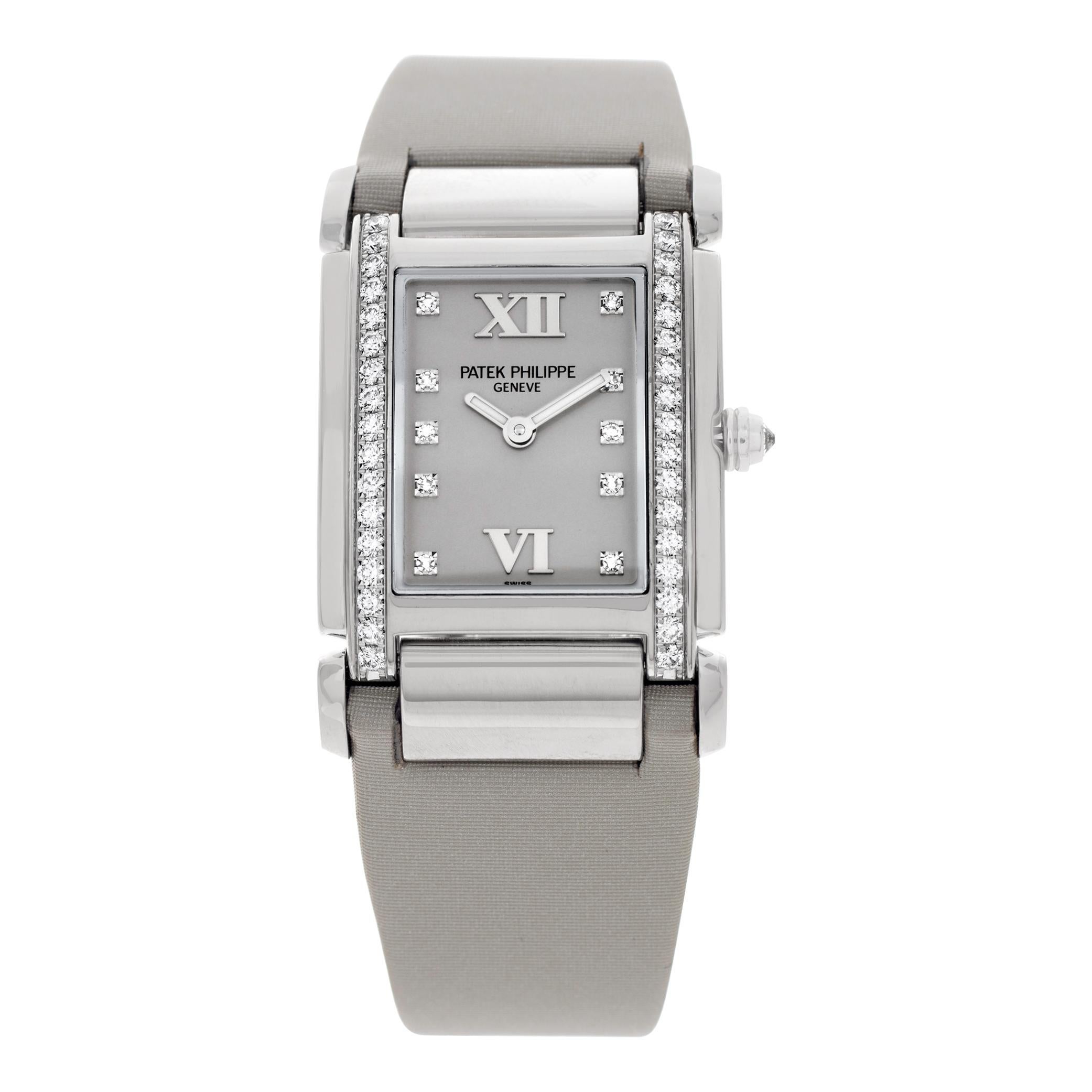 Patek Philippe Twenty 4 18k white gold Quartz Wristwatch Ref 4920 For Sale