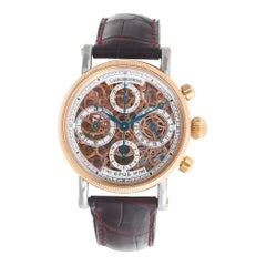 Reloj de pulsera automático Chronoswiss Opus de oro de 18 quilates y acero inoxidable Ref ch 7522 R