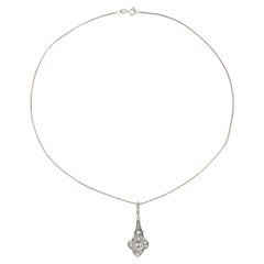Early 20th Century Diamond Pendant Chain Necklace