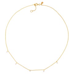 Necklace 18K Yellow Gold Natural Diamond