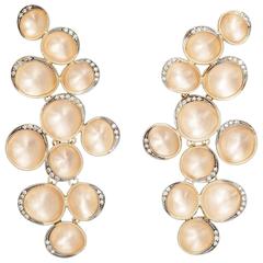 New H. Stern Rose and Noble Gold Diamonds Iris Earrings