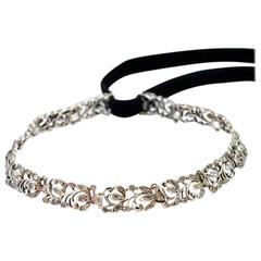 Antique English Georgian Diamond Foliate Choker