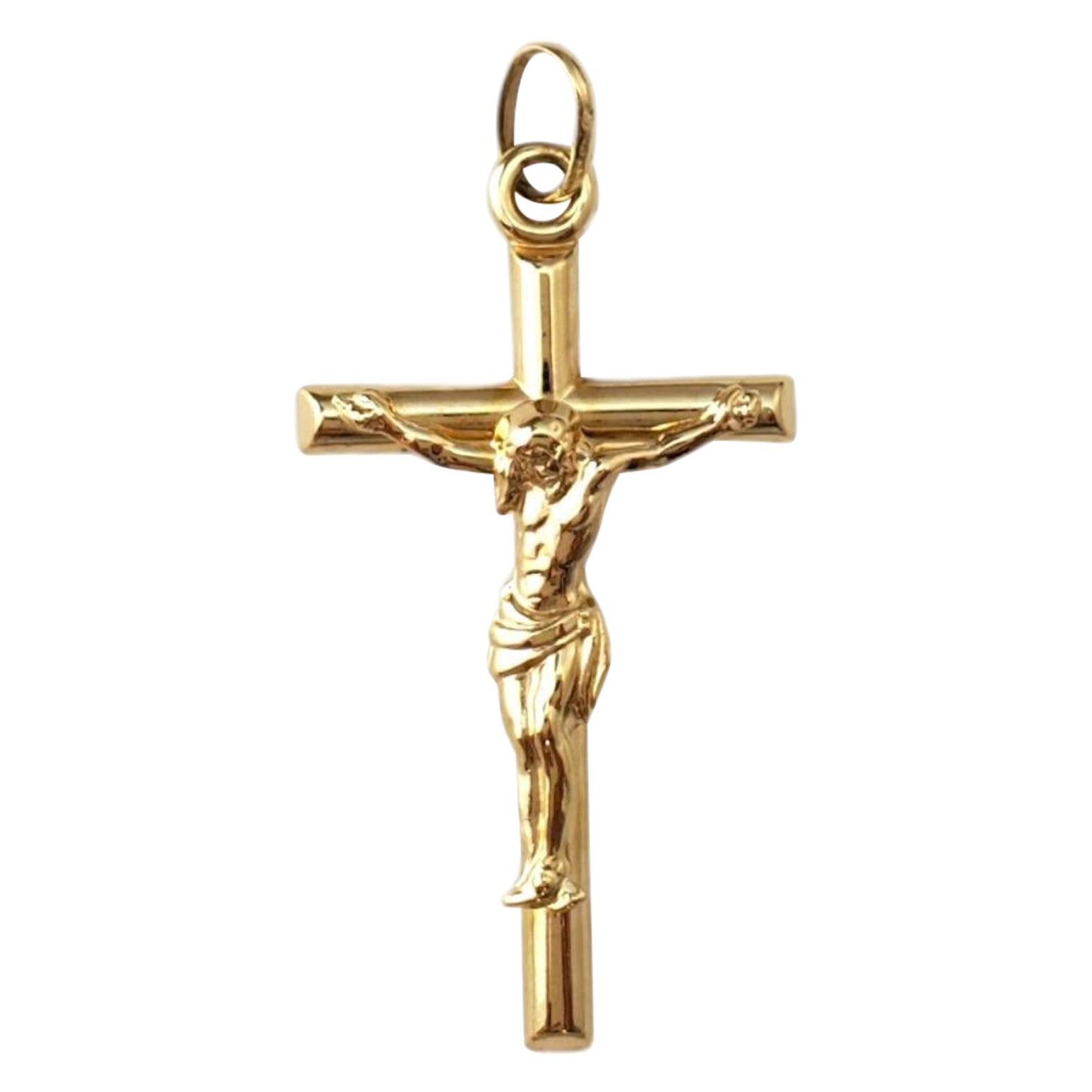 14K Yellow Gold Crucifix Pendant #17192