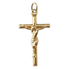 14K Yellow Gold Crucifix Pendant #17192