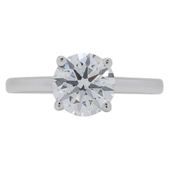 Elegant 1.30ct Diamond Solitaire Ring in 18k White Gold