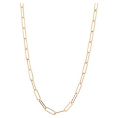 Yellow Gold Paperclip Chain Necklace 20" - 14k