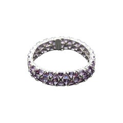 Bracelet en améthyste naturelle et diamant de 41,29 ct