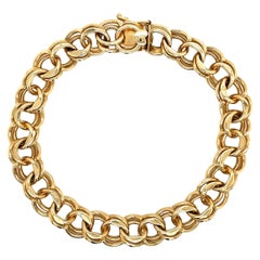 Bracciale charme d'epoca in oro giallo 14 carati