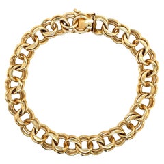 Bracelet à breloques vintage en or jaune 14K 