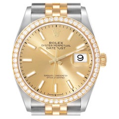 Rolex Datejust 36 Steel Yellow Gold Diamond Mens Watch 126283