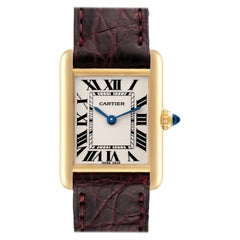 Cartier Tank Louis Small Yellow Gold Ladies Watch W1529856 Box Papers