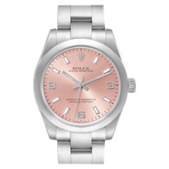 Rolex Non-Date Midsize Salmon Dial Steel Ladies Watch 177200 Box Card