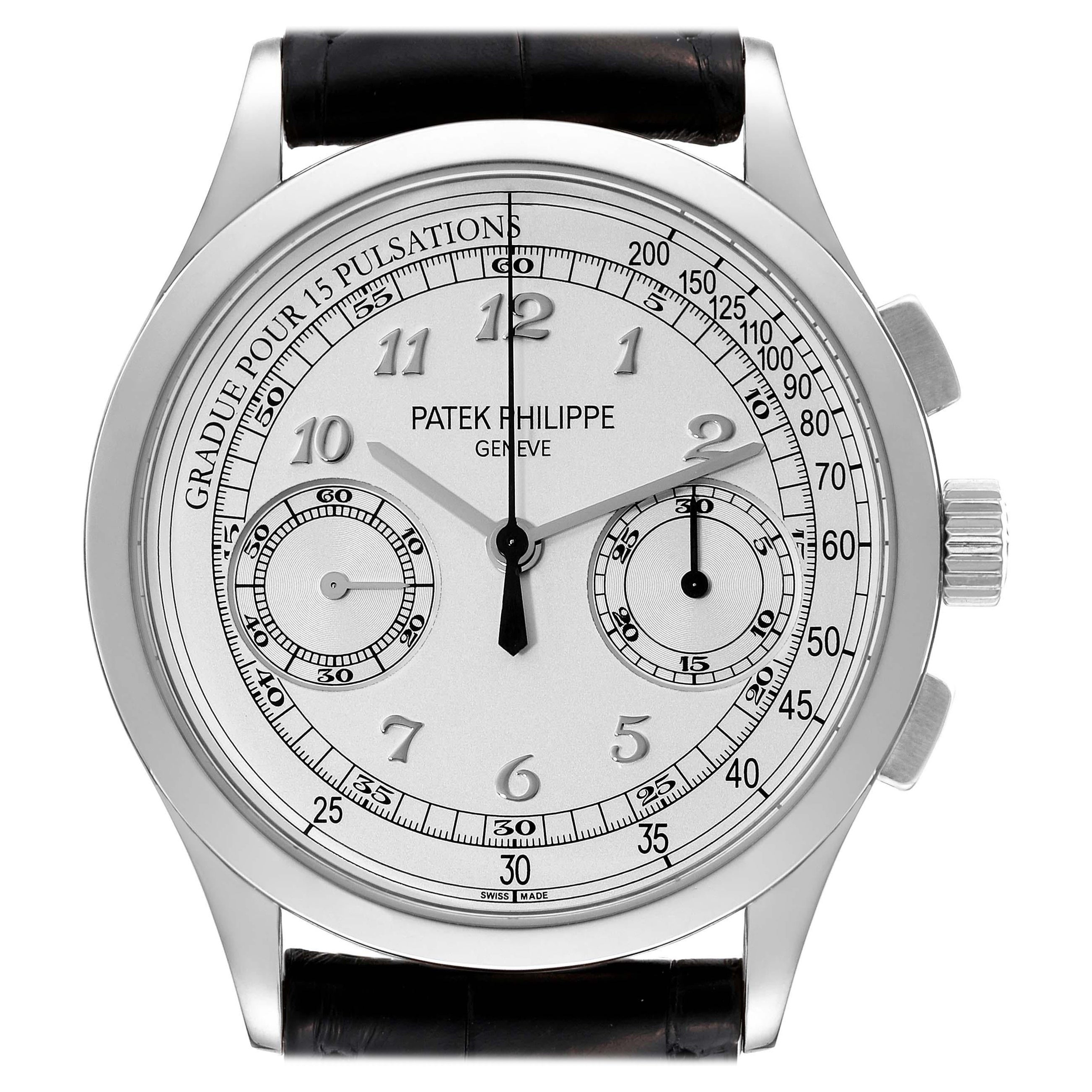 Patek Philippe Complications Chronograph White Gold Mens Watch 5170
