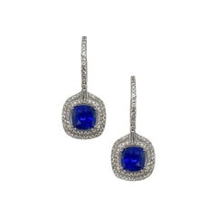 2.26 Ct Sapphire Drop Earrings