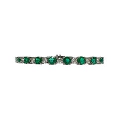 7.38 Ct Colombian Emerald Tennis Bracelet