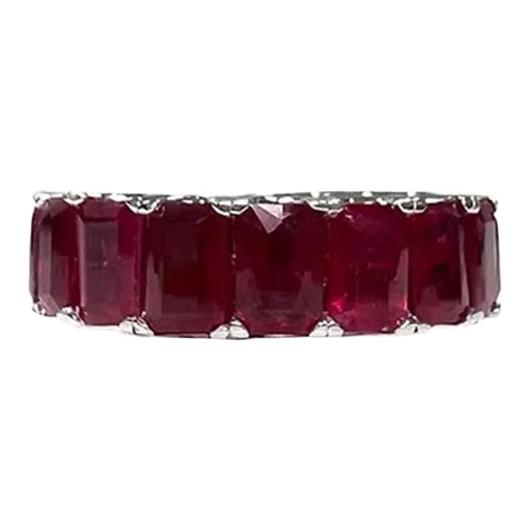 12.22 carat Expandable ruby band For Sale