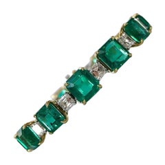 Bracciale con smeraldo quadrato da 32,95 carati