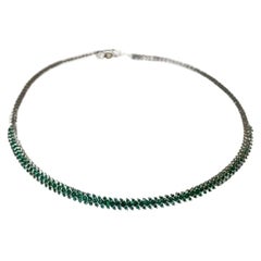 2,59 Karat Smaragd-Choker-Halskette
