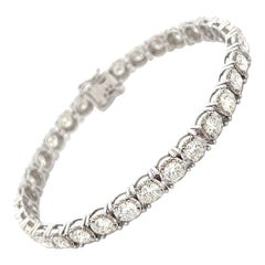 Alexander Beverly Hills Bracelet tennis en or blanc 18 carats et diamants 6,84 carats