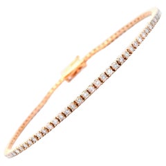 Alexander Beverly Hills 1.35ct Diamond Tennis Bracelet 14-Karat Rose Gold