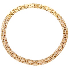 Diamant-Halskette aus 18 Karat Gelbgold und Diamanten