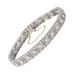 Art Deco Diamond Platinum Bracelet