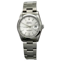 Used Rolex Datejust 16200 Silver Dial Stainless Steel Box Paper 2005